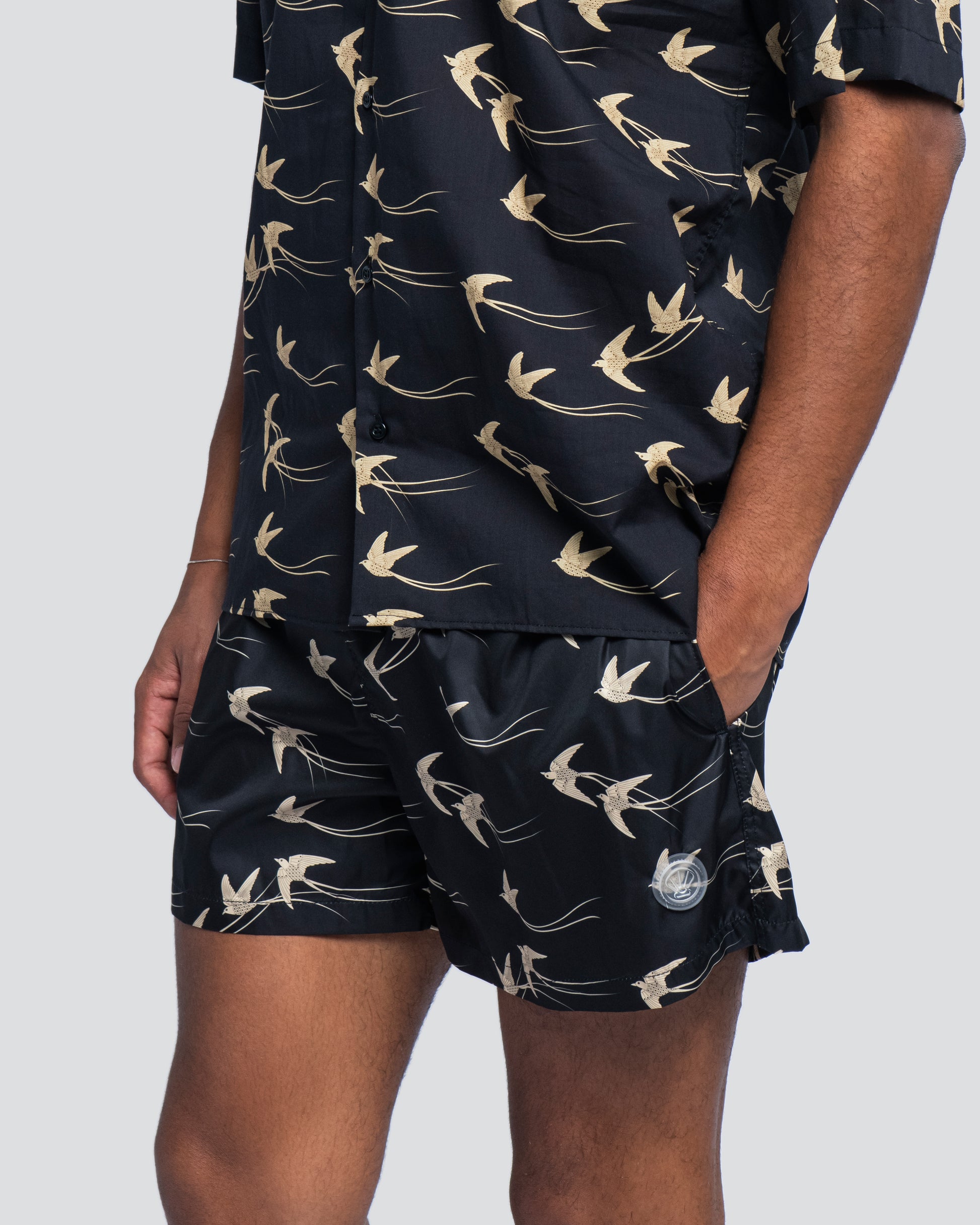 Boxer Tasca Laterale Haiku Nero