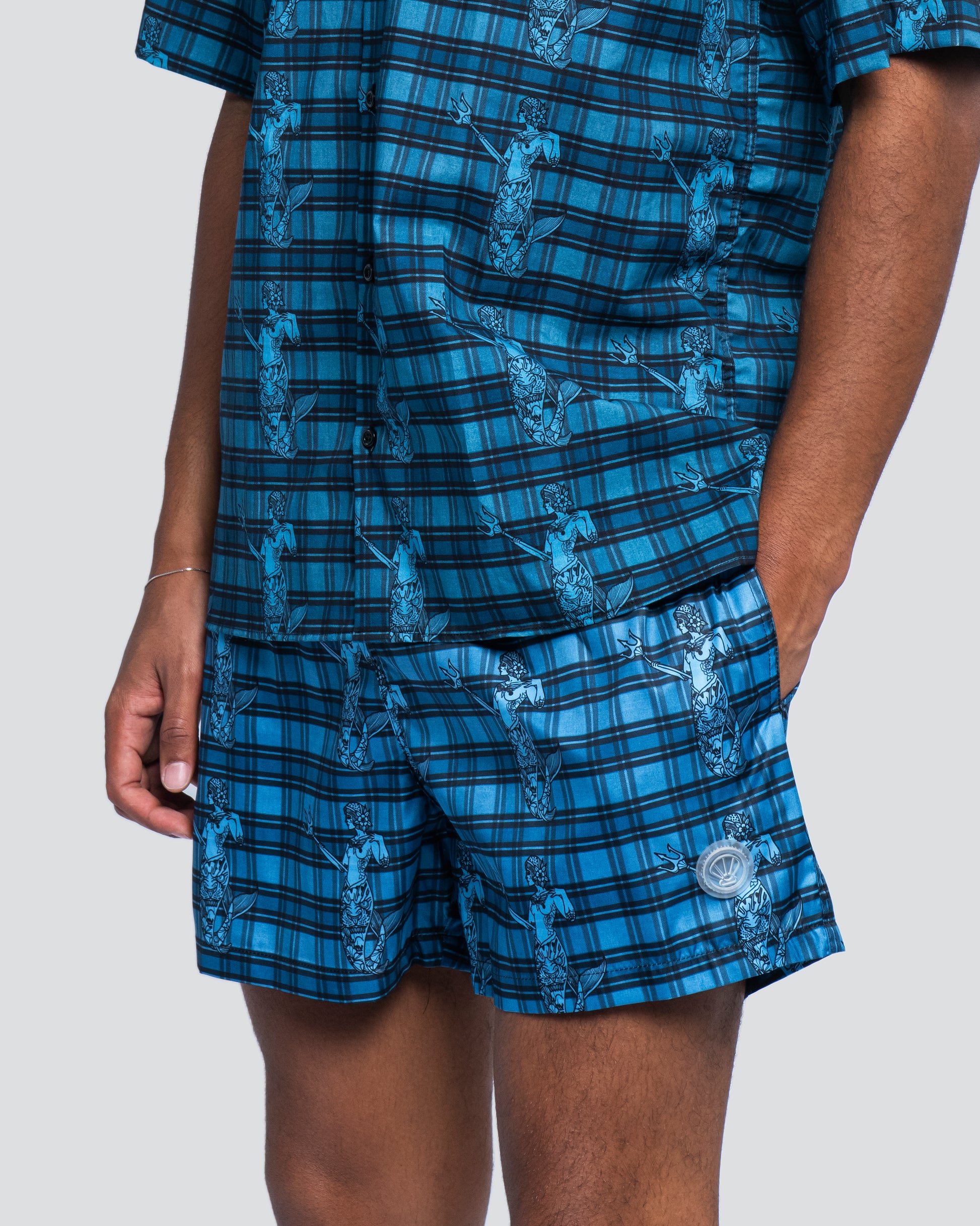 Boxer Tasca Laterale Sirene Blu