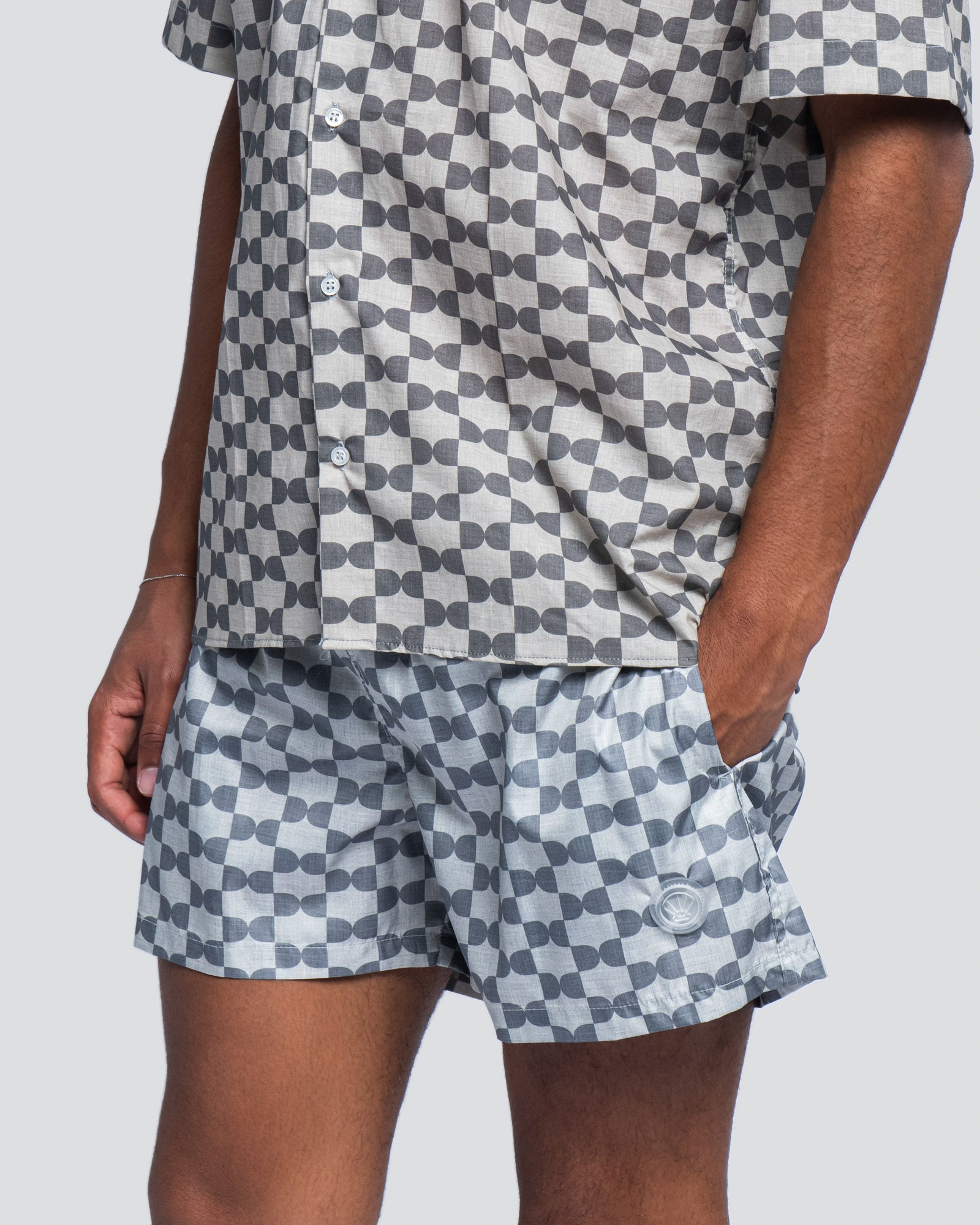 Boxer Tasca Laterale Round Grigio