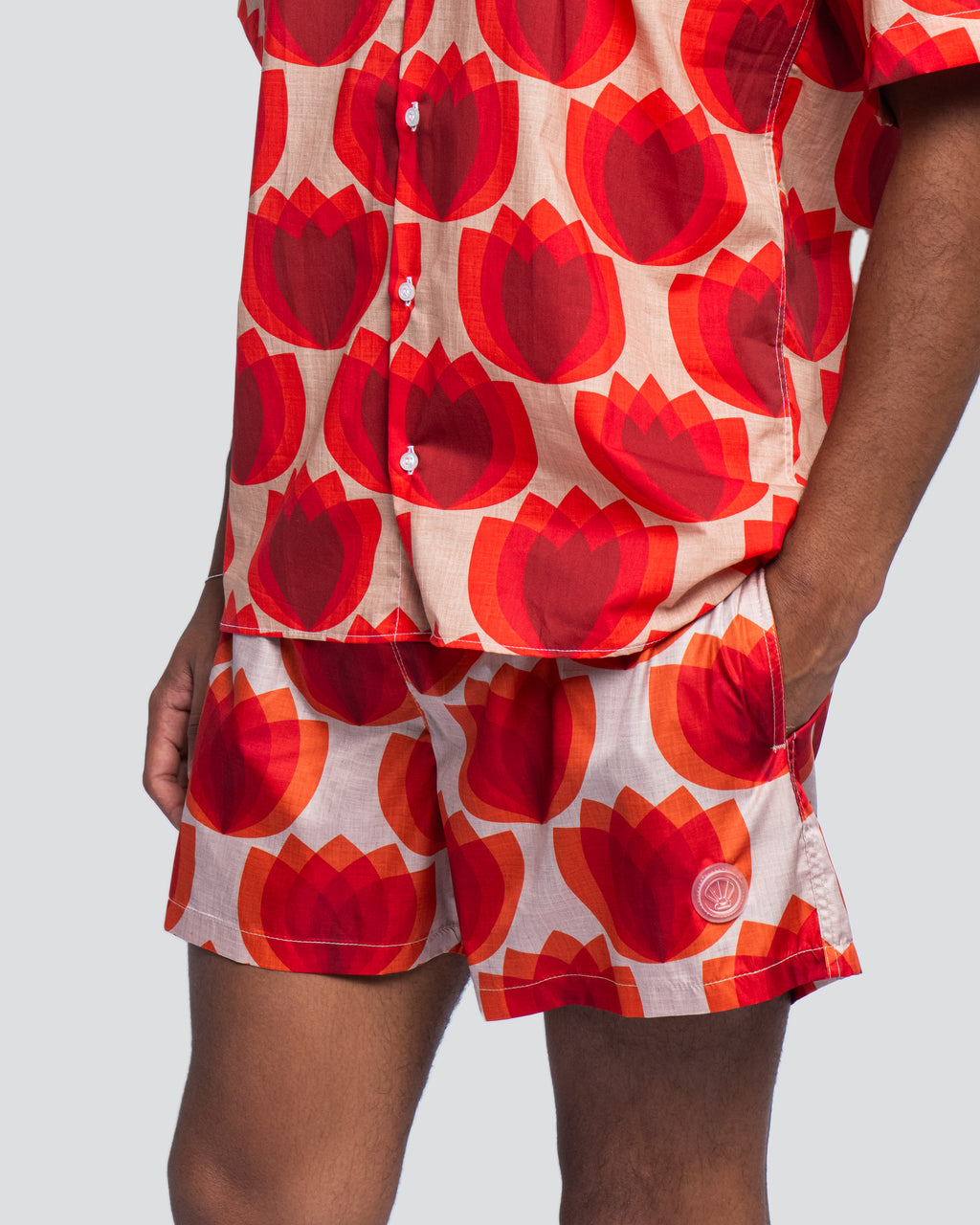 Boxer Tasca Laterale Tulip Rosso