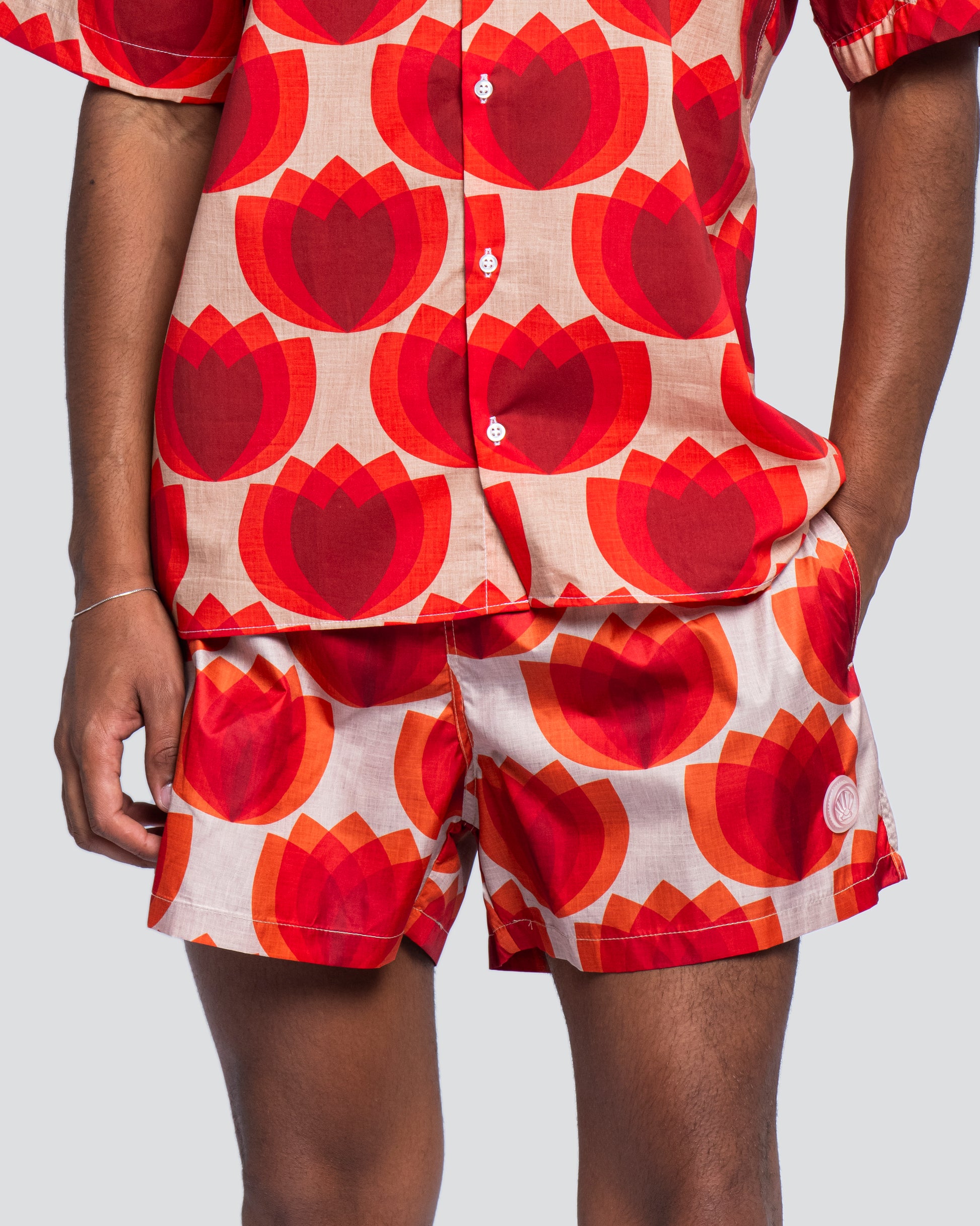 Boxer Tasca Laterale Tulip Rosso