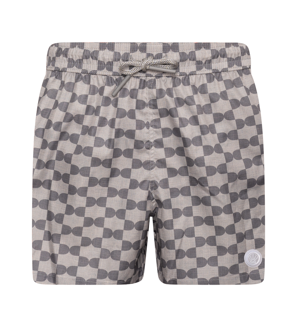 Boxer Shorts Side Pocket Round Grey